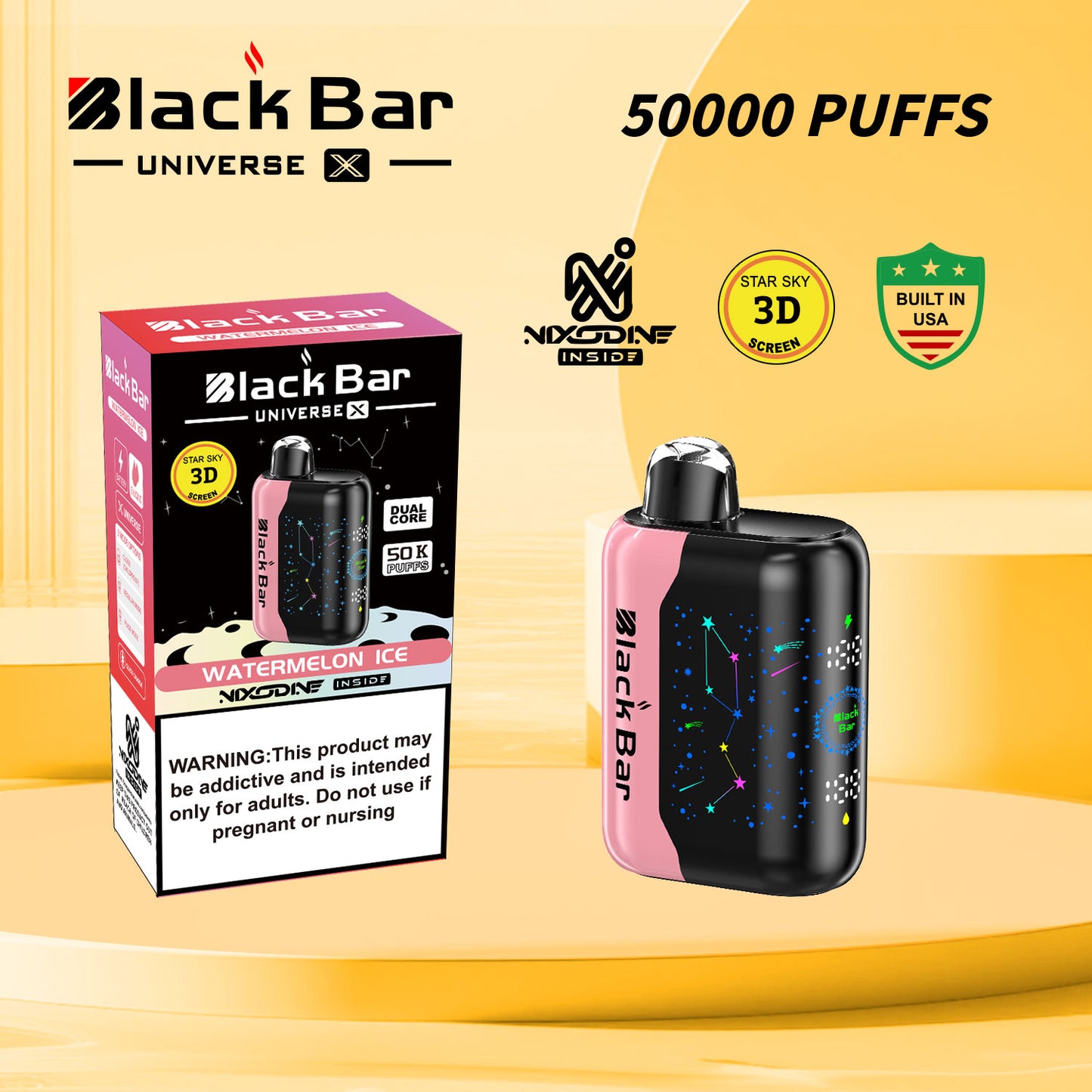 Black bar G60 50000 PUFFS Nixodine