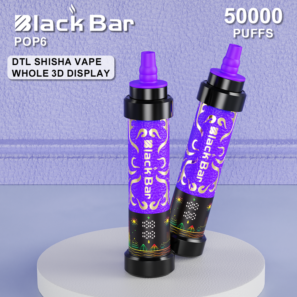 BLACKK BAR-POP6 50000 puffs 0.35% Nicotine 40ML  LCD Display Type C rechargeable