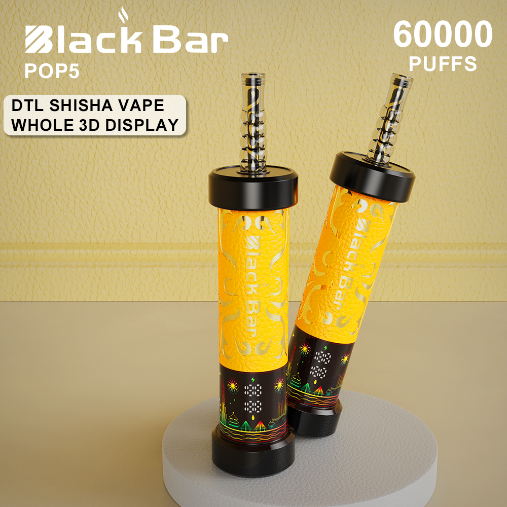 BLACKK BAR-POP5 60000 puffs 0.35% Nicotine 40ML  LCD Display Type C rechargeable