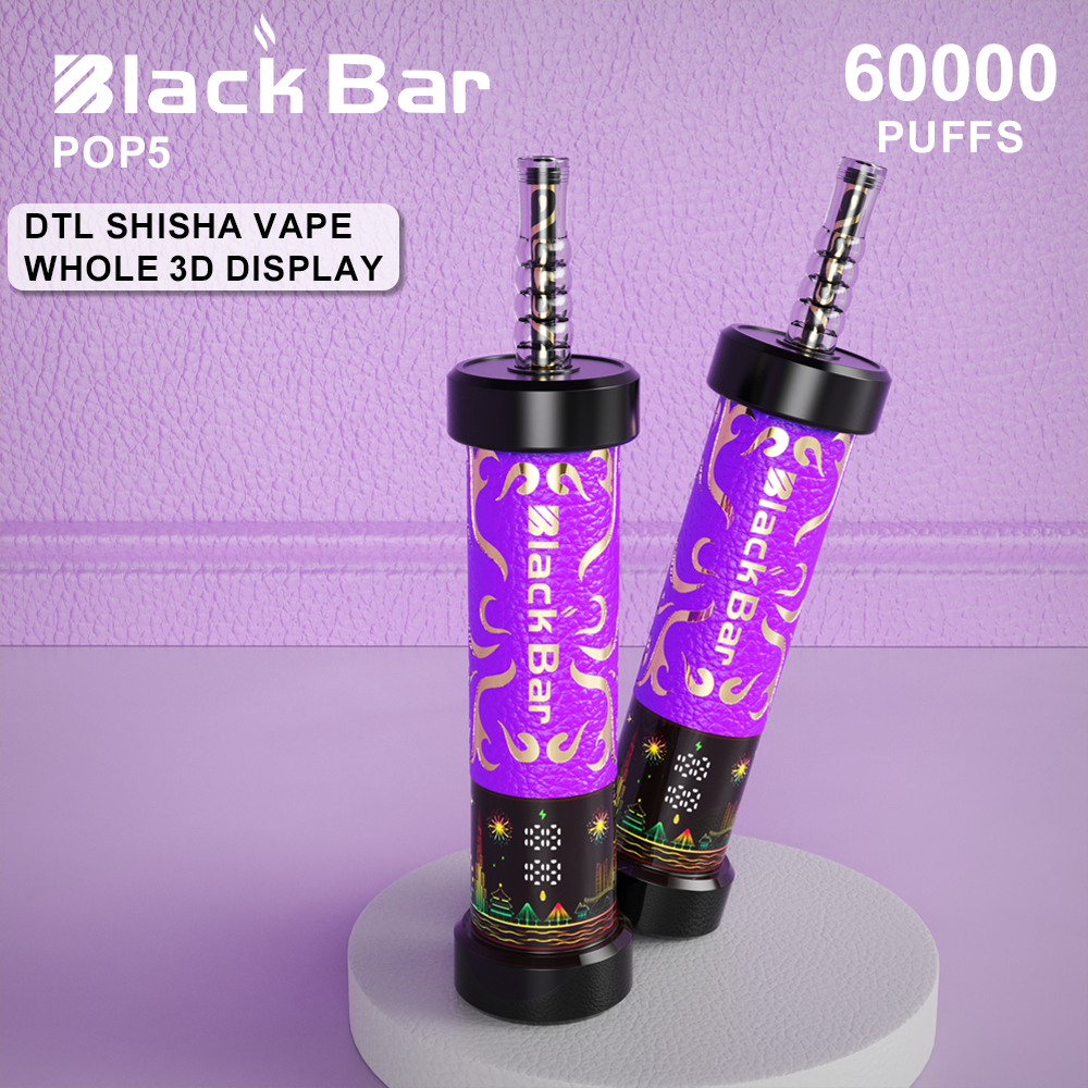 BLACKK BAR-POP5 60000 puffs 0.35% Nicotine 40ML  LCD Display Type C rechargeable