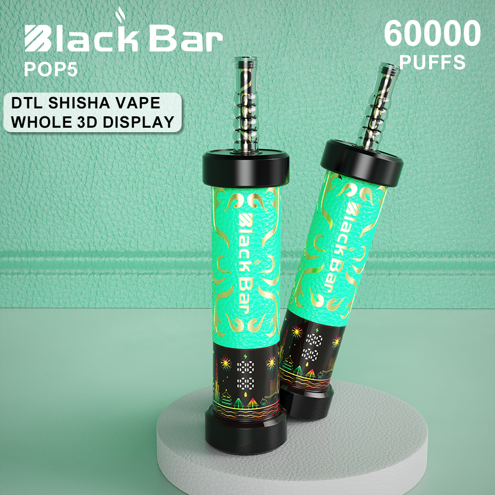 BLACKK BAR-POP5 60000 puffs 0.35% Nicotine 40ML  LCD Display Type C rechargeable