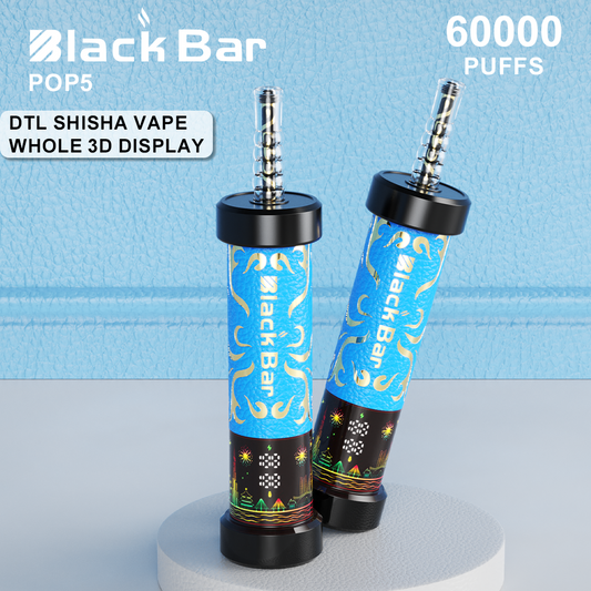 BLACKK BAR-POP5 60000 puffs 0.35% Nicotine 40ML  LCD Display Type C rechargeable